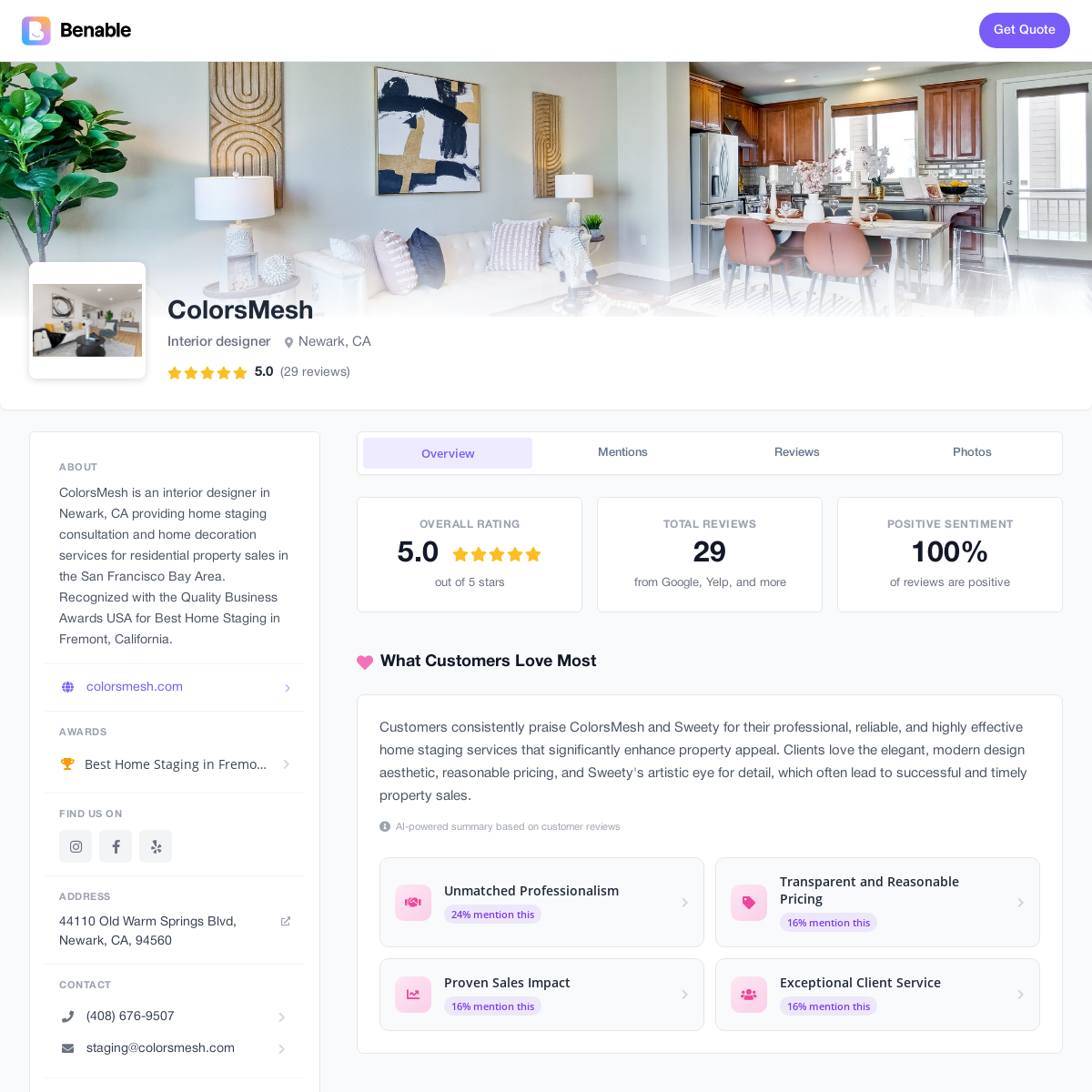ColorsMesh - Interior designer in Newark, CA | Reviews & Ratings