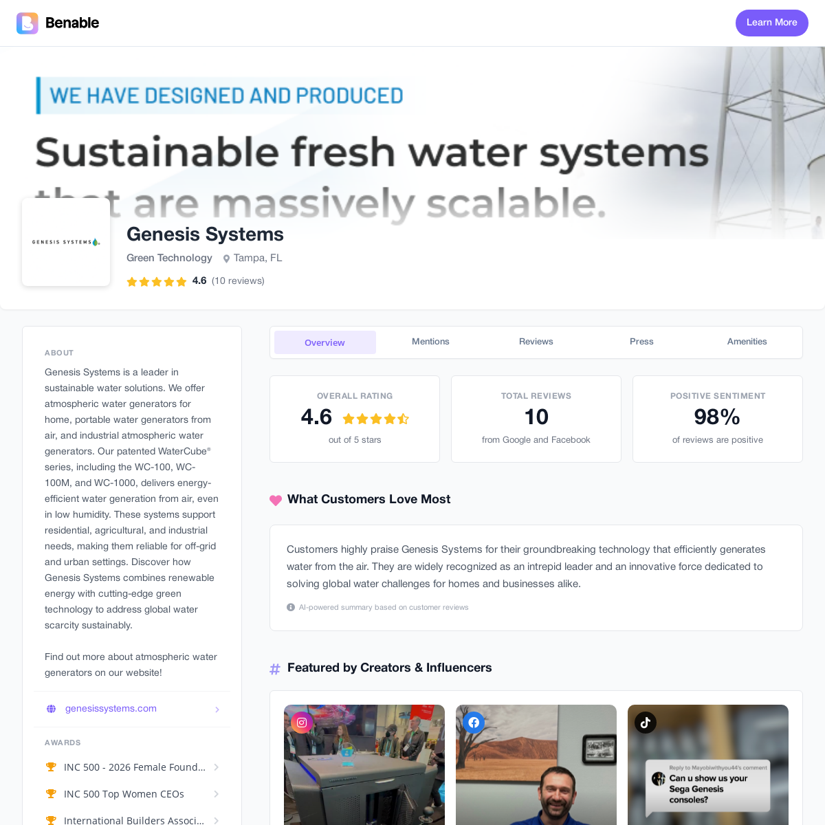 Genesis Systems - Green Technology in Tampa, FL | Reviews & Ratings