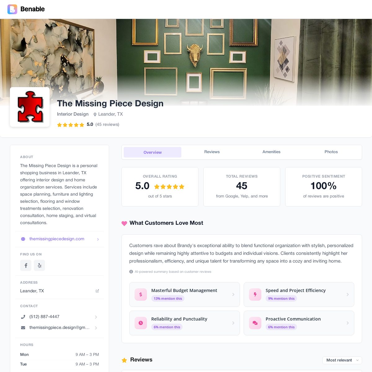 The Missing Piece Design - Interior Design in Leander, TX | Reviews ...